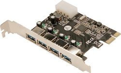 LogiLink Card de control PCIe cu 4 porturi USB 3.0