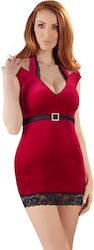 Cottelli Collection Velvet Kleid Sexy Rot