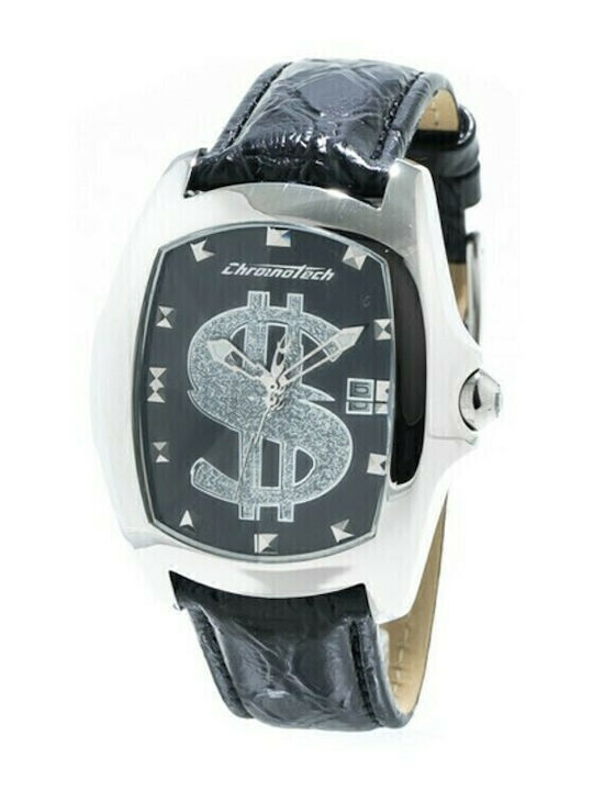 Chronotech Ανδρικό Ρολόι 40mm Μπαταρίας με Μπλε...