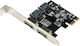 Powertech Κάρτα PCIe σε 4 θύρες SATA III / eSATA