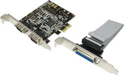 LogiLink PCIe Card with 3 DB25 Parallel and RS232 DB9 Serial Ports