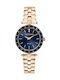 Trussardi T-Bent Womens Watch 34mm Battery with Pink Gold Stainless Steel Bracelet