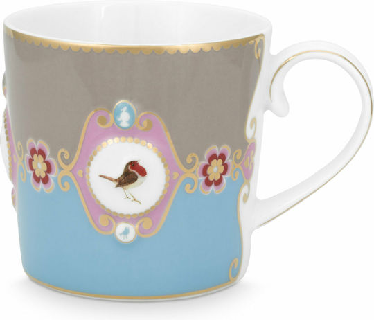 PiP Studio Love Birds Medallion Чаша от порцелан Синьо-каки 150ml