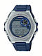 Casio Digital Men's Watch 50.7mm Chronograph Battery with Blue Rubber Strap