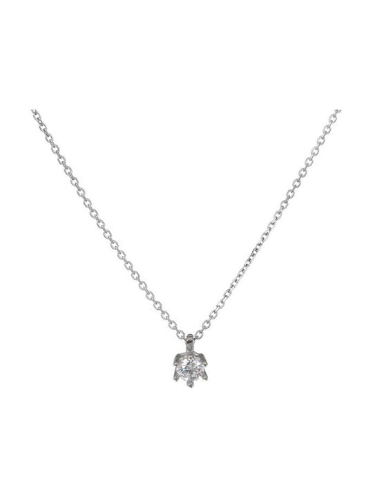 14-carat white gold necklace