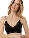 Minerva Women's Bra with Removable Padding Black