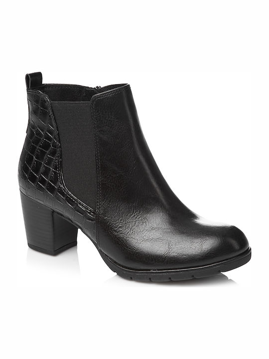 Marco Tozzi Leather Women's Ankle Boots Black