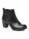 Marco Tozzi Leather Women's Ankle Boots Black