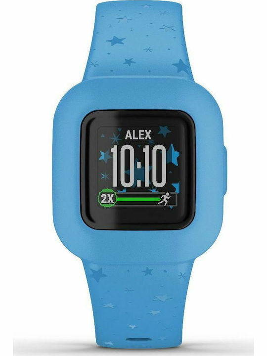 Garmin Kids Digital Watch Vivofit Jr 3 with Rubber/Plastic Strap Blue
