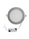 Adeleq Round Recessed LED Panel 12W with Cool White Light 6300K 17cm