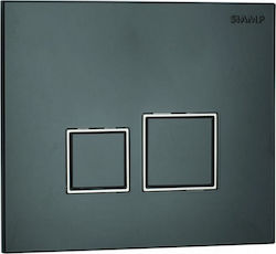 Siamp Square Flush Plate Dual Flush Black 111983