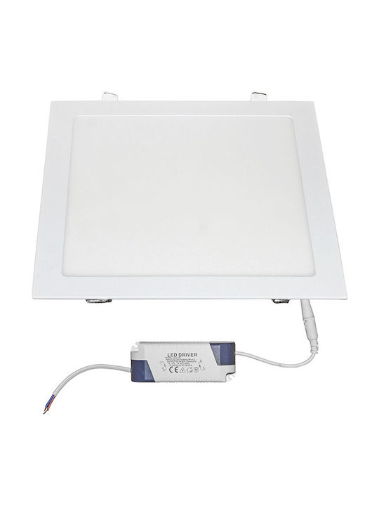 Adeleq Platz Vertieft LED Panel 25W mit Kaltweiß Licht 6300K
