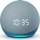 Amazon Echo Dot with Clock (4th Gen) Twilight Blue Smart Hub με Ηχείο Συμβατό με Alexa