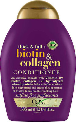OGX Thick & Full + Biotin & Collagen Conditioner Γενικής Χρήσης για Όλους τους Τύπους Μαλλιών 385ml