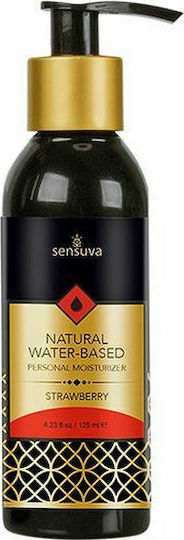 Sensuva Natural Water Based Personal Moisturizer Κολπικό Λιπαντικό Gel Strawberry 125ml