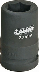 Lampa Nuss Pneumatisch Sechskant mit Vierkant-Antrieb 1" Durchmesser 27mm 1Stück 98038