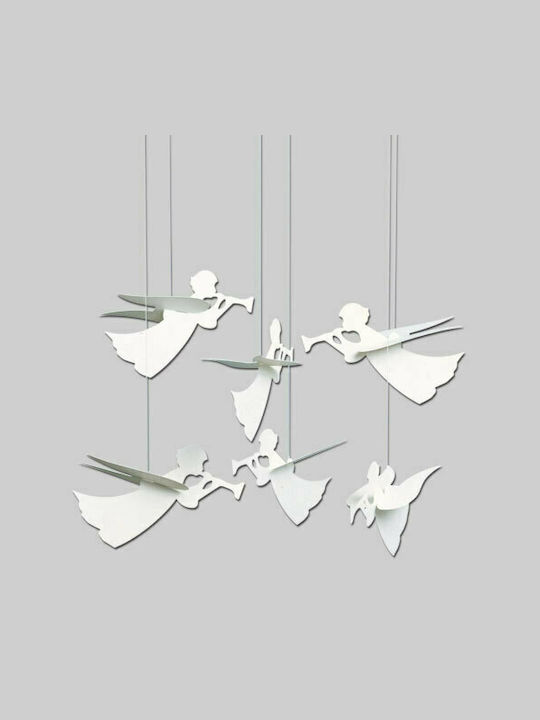 Flensted Mobiles Kinder Dekoratives Zimmermobil Weiß Engel 38x30cm
