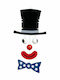 Flensted Mobiles Kids Room Decorative Mobile Black Clown Face 15x27cm