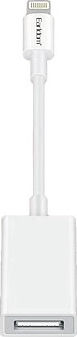 Earldom Μετατροπέας Lightning male σε USB-A female Λευκό 1τμχ ET-OT48