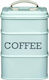 Kitchen Craft Living Nostalgia Vase Coffee with Lid Metallic Light Blue 11x11cm