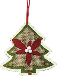 93-2184 Stoff Weihnachtsbaumschmuck Grün 12x12cm