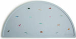 Mushie Silicone Baby Placemat Retro Cars Light Blue