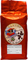 Santos Extra Καφές Espresso Brazil Aroma 80% Arabica - 20% Robusta σε Κόκκους 1000gr
