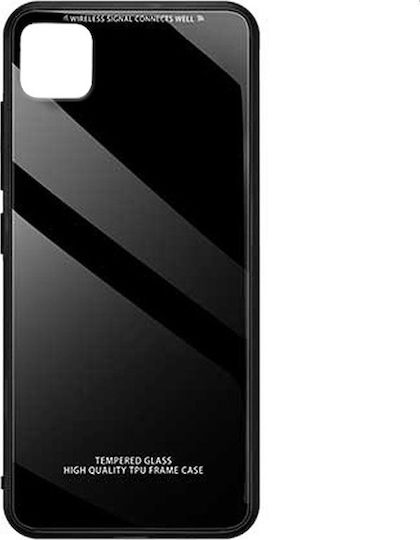 Glass Back Cover Plastic Negru (Huawei Y5p)