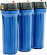 Eiger 3-Stage Under Sink Water Filter System WF-122-10N-L-3 , ½" Inlet/Outlet,