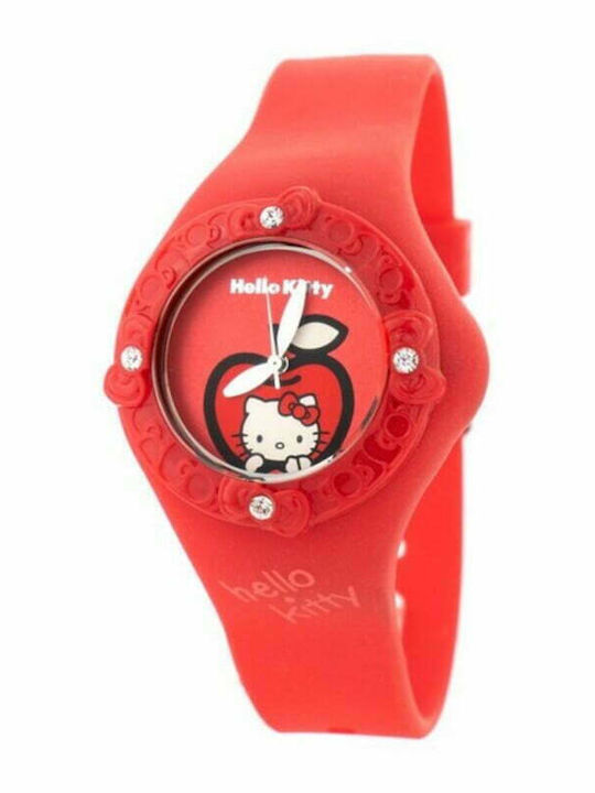 Hello Kitty Παιδικό Ρολόι 40mm Κόκκινο