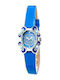 Hello Kitty Kinder-Analoguhr mit Lederarmband Blau