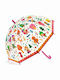 Djeco Kids Curved Handle Umbrella Forest with Diameter 70cm Multicolour