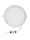 Adeleq Round Recessed LED Panel 25W with Natural White Light 30x30cm