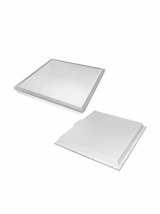 Adeleq Square Recessed LED Panel 42W with Natural White Light 60x60cm