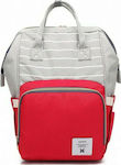 Wickeltasche-Wickelrucksack Naibei Grey - Red 27x15x42cm.