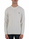 Timberland Lambwool Cable Men's Long Sleeve Sweater White