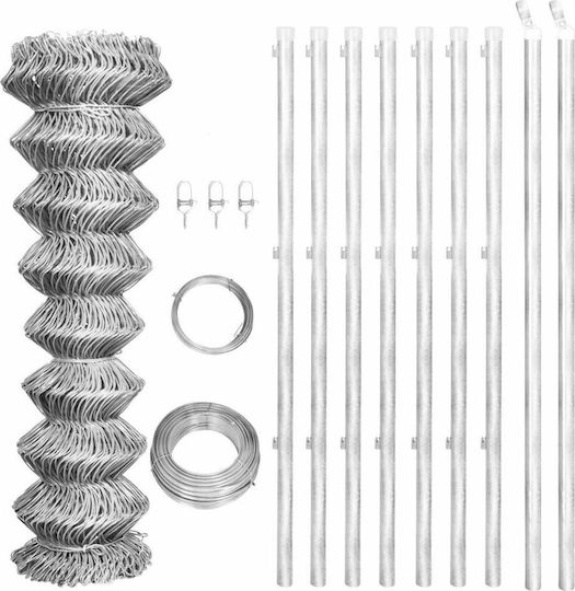 vidaXL Plasă de sârmă Galvanizat Module Argintiu 1x15m