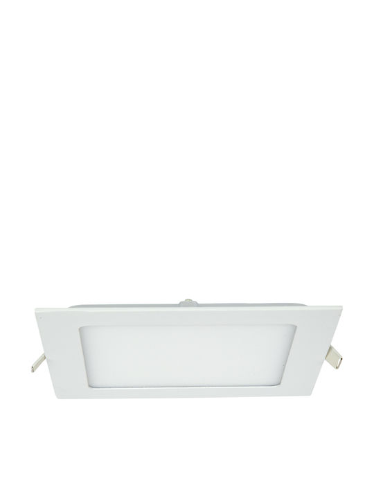 VK Lighting Square Recessed LED Panel 12W with Natural White Light 17x17cm