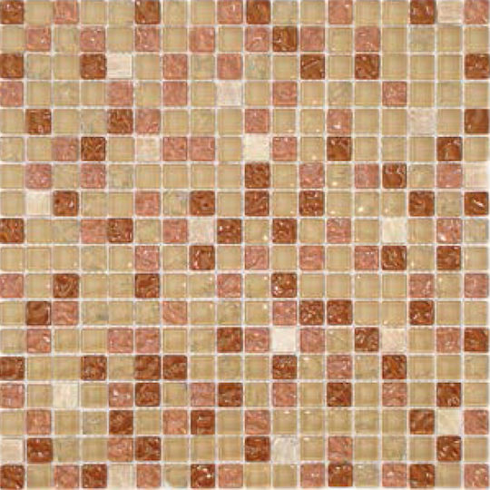 Karag D22 Placă Perete Bucătărie / Baie Sticlă Lucios 30.5x30.5cm Multicolor