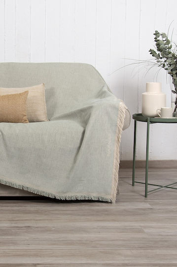 Naf Naf Naf Naf Zweisitzer-Sofa Überwurf Chenille 180x250cm Mint