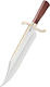 United Cutlery Gil Hibben Old West Bowie Machete Brown with Leather Sheath