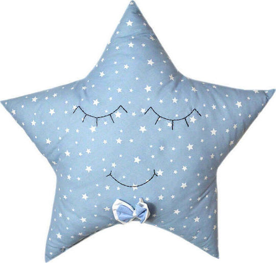 Bunny Bebe Handmade Crib Decorative Pillow Little star Light Blue 36x20cm