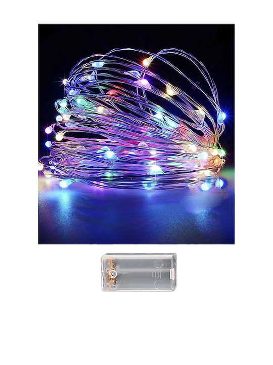 50 Λαμπάκια LED 5.3μ. Πολύχρωμα Μπαταρίας σε Σειρά 50 Λαμπάκια LED 5.3μ. Πολύχρωμα Μπαταρίας σε Σειρά