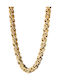 Oxzen 316L Chain Neck made of Steel Gold-plated Wide Thickness 10mm and Length 60cm