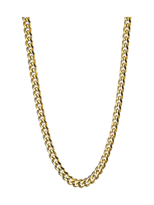 Oxzen Chain Neck Cuban made of Stainless Steel Wide Thickness 6mm and Length 60cm Oxzen Chain Neck Cuban made of Stainless Steel Wide Thickness 6mm and Length 60cm