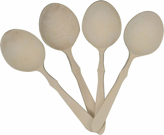 Saz Μουσικά Κουτάλια Wooden Spoon 4-piece Set Πλαστικά