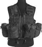 Mil-Tec Tactical Vest Tactical Modular System Black Tactical Vest with Pockets