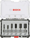 Bosch Σετ Φρέζες για Ρούτερ Cutter Bit Bit Shanks Durchmesser 6mm mit Kugellager Set von 6Stück 2607017465