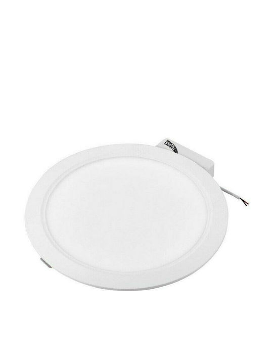 Spacelights Round Recessed LED Panel 30W with Cool White Light 22.5x22.5cm