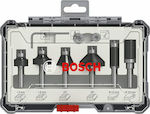 Bosch Σετ Φρέζες για Ρούτερ Υποδοχής 8mm 2607017469 6pcs